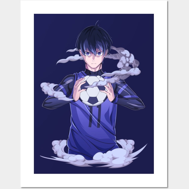 blue lock anime - Yoichi Isagi Wall Art by mounier